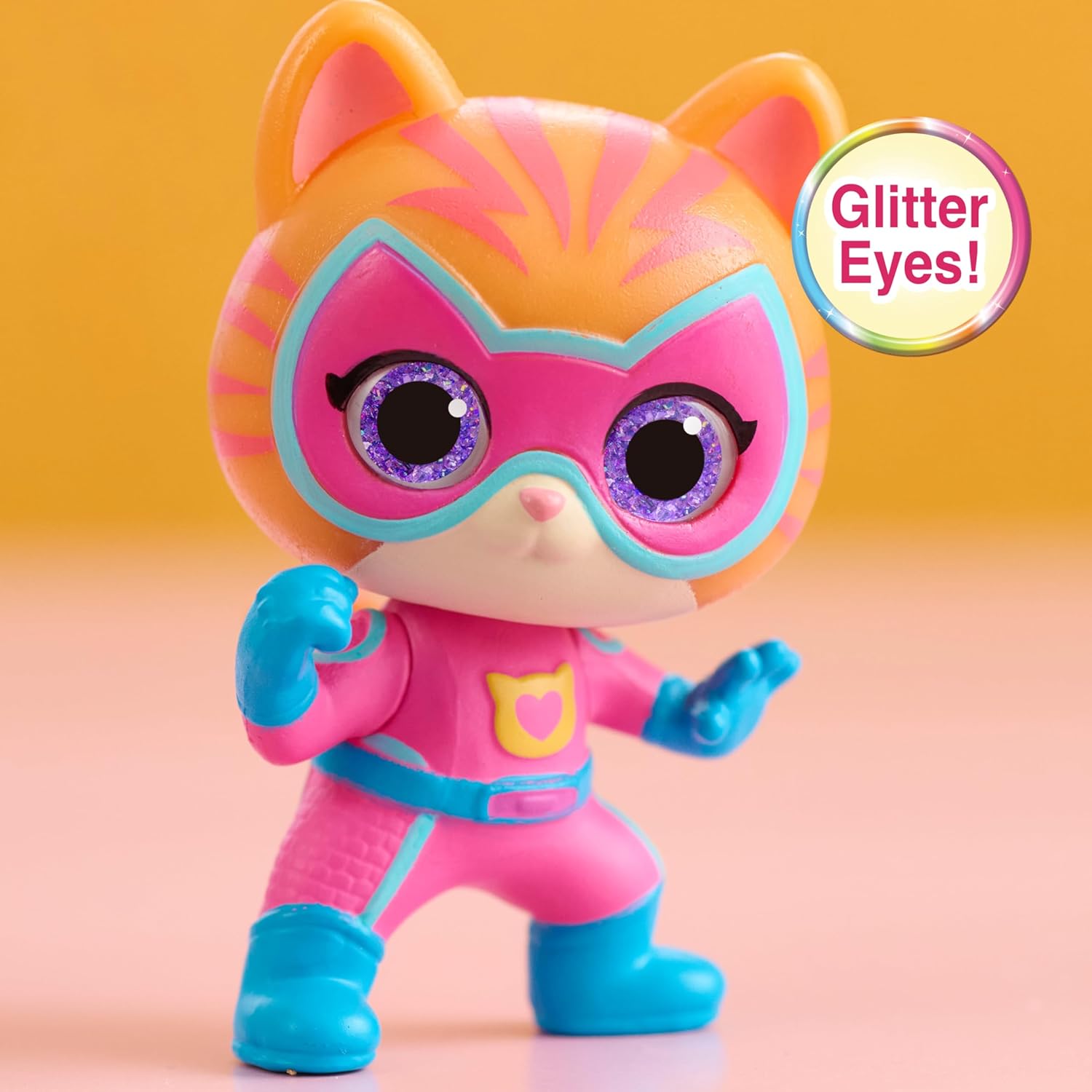 Just Play Disney Junior SuperKitties Collectible Figures Series 1, Surprise Heart Capsule with 1 Figure, Superhero & Kitten Characters, Kids Toy for Boys & Girls Ages 3+