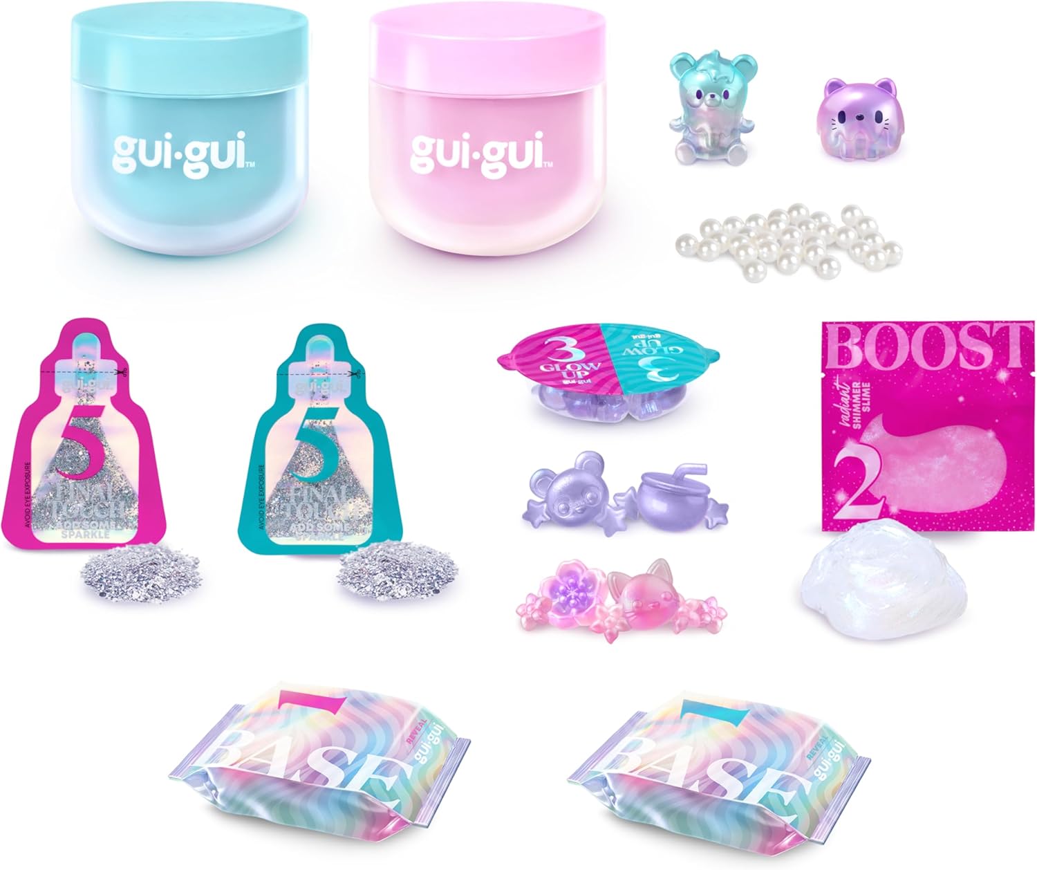 Gui Gui Deluxe Twin Pack DIY Slime Kit with Decorative Charms and Accessories, Sensory Creative Play Toy for Kids Ages 6+