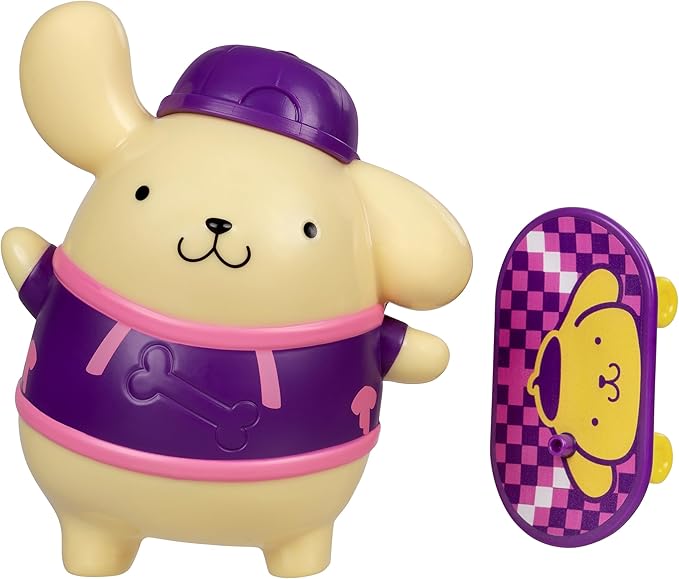 Jazwares Hello Kitty® and Friends - 4” Pompompurin™ Premier Figure with a Skateboard - Series 2 - Officially Licensed Sanrio Product from Ages 6+