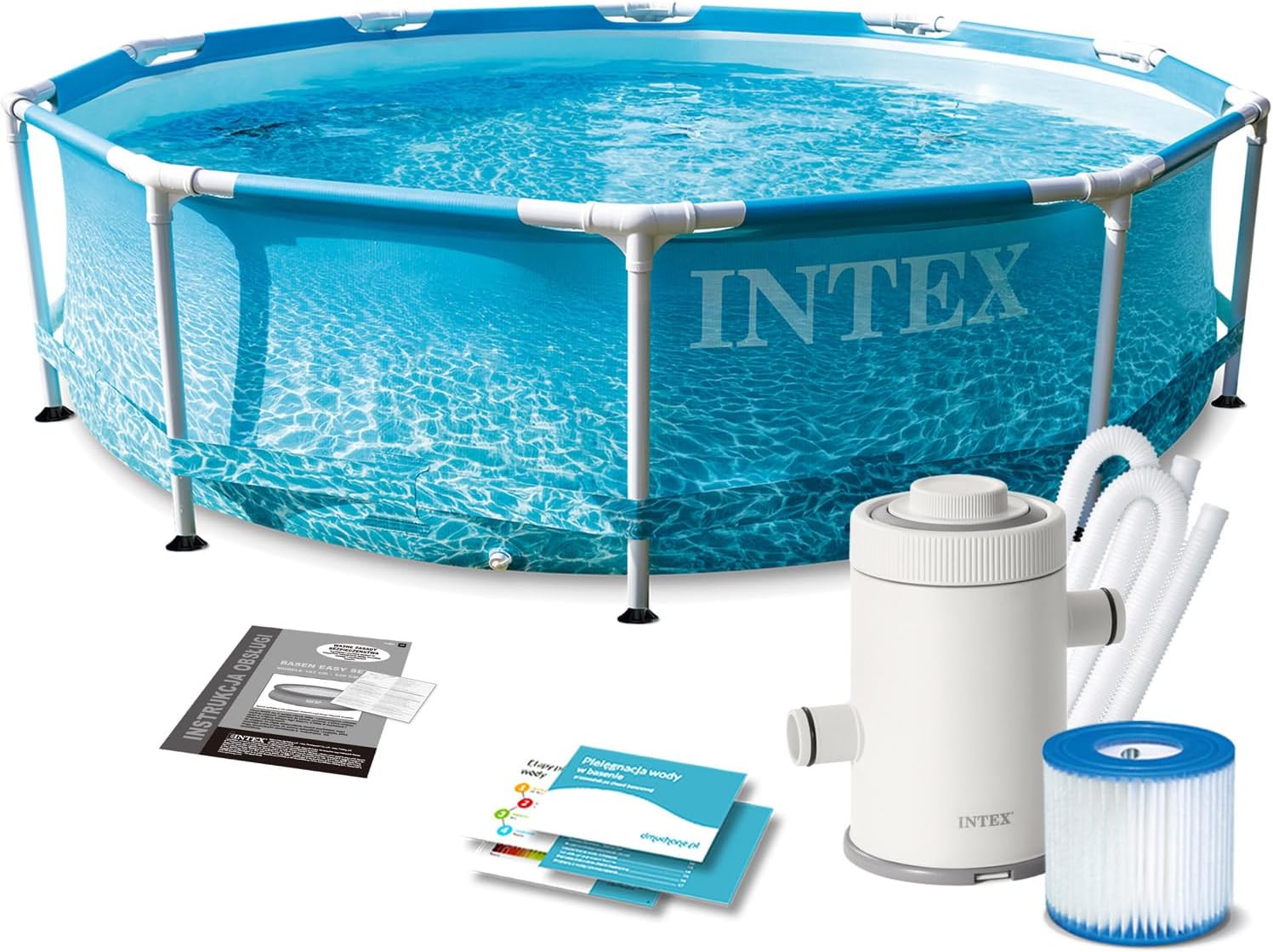 Intex 10 Ft X 30-Inch Beachside Metal Frame Pool Set