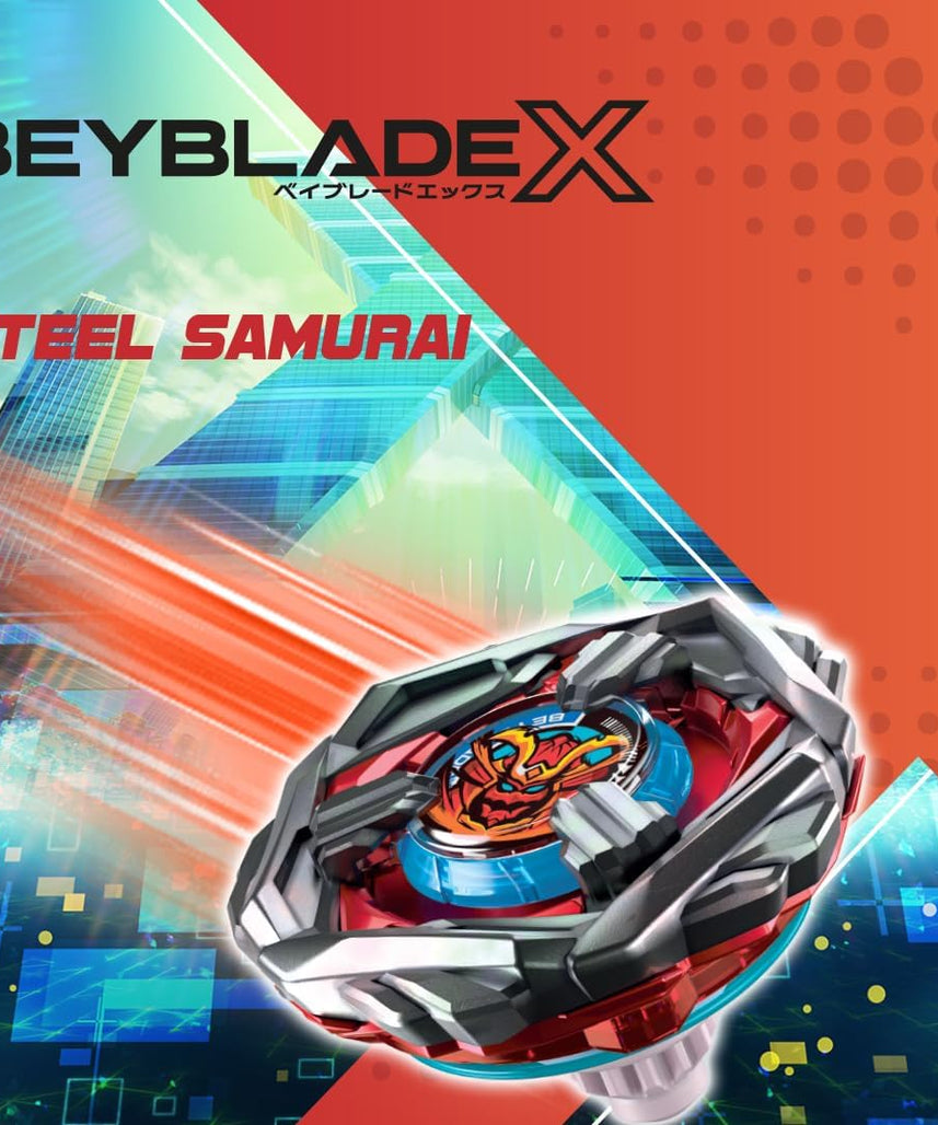 Takara Tomy Beyblade X Steel Samurai 4-80T Booster Pack Set, Balance Type Top with Customizable Parts, Bey Toy for 8+ Year Old Boys and Girls, Spinning Toys, Battle Tops