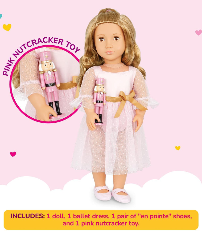 Our Generation Natasha Doll with Pink Dress and Nutcracker, Multicolor
