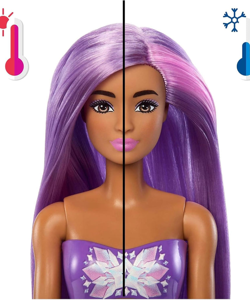 Barbie Mattel JFV58 Colour Reveal Mermaid, 3 Surprise Bags, 4 Accessories, Colour Changing, Various Models