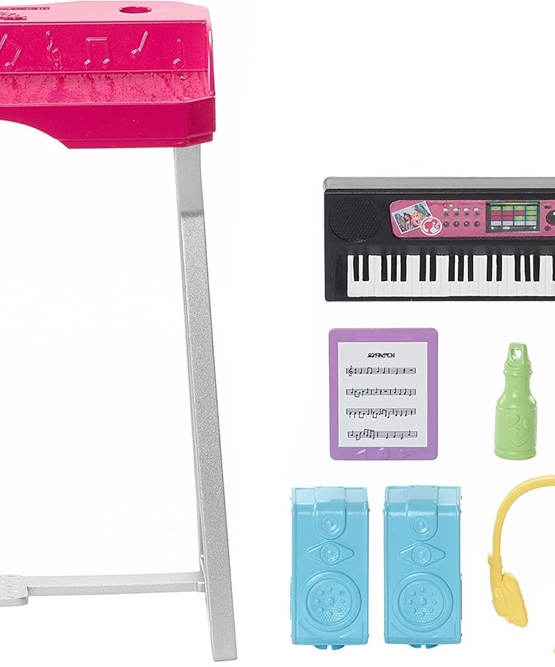 Barbie Big City Big Dreams Brooklyn Roberts Doll Music Studio Playset with Keyboard Accessories for Kids Ages 3 and Up