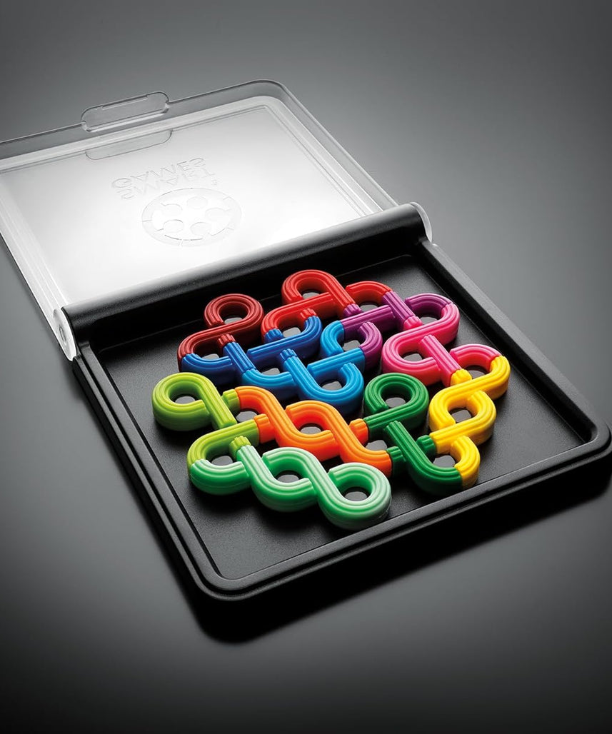 SmartGames IQ Noodles Pocket Brain Teaser Puzzle Game with 120 Challenges Travel-Friendly Educational Toy for Kids and Adults Ages 7 and Up