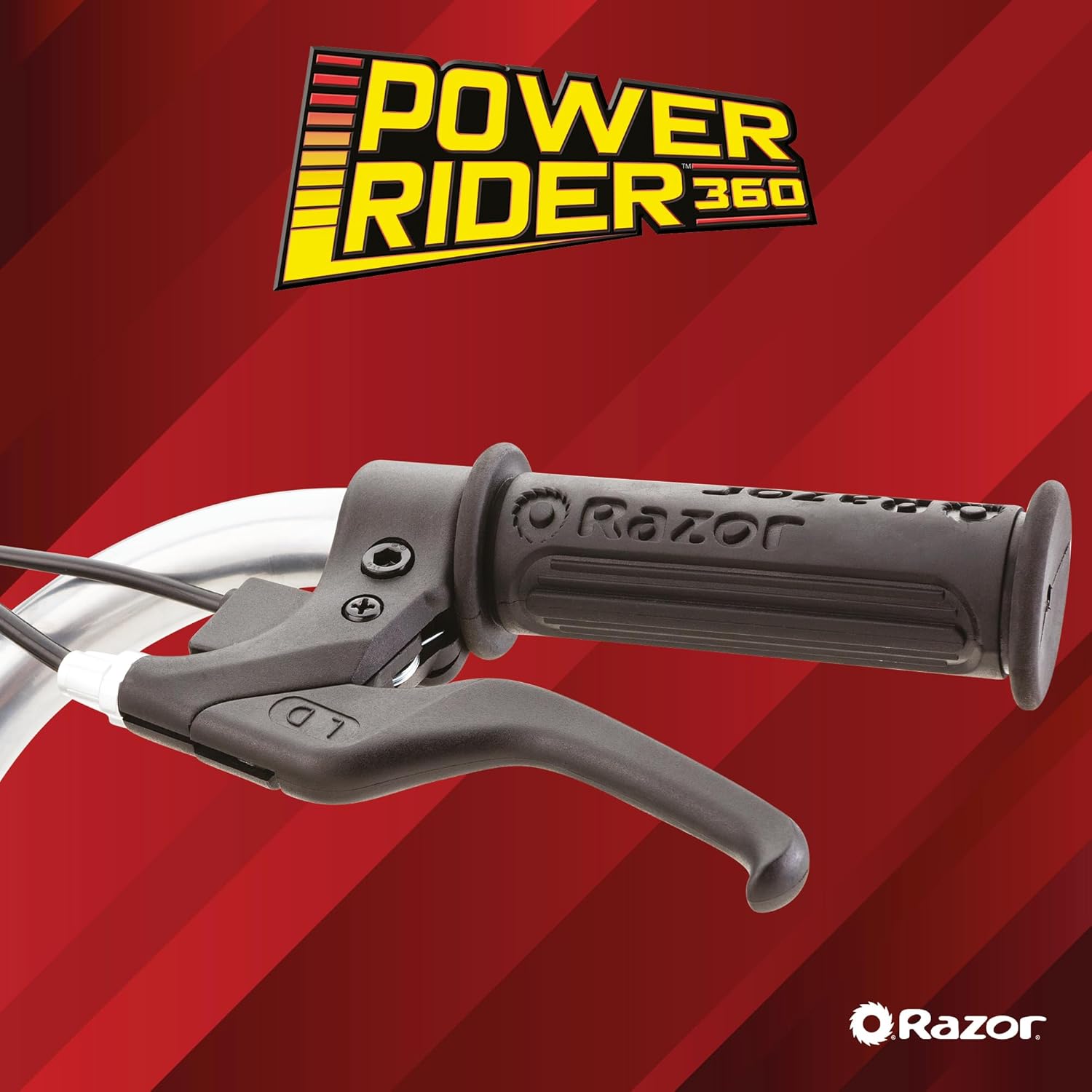 دراجة ثلاثية العجلات الكهربائية Razor PowerRider 360 للأطفال من سن 8 سنوات فما فوق، 12 فولت مع دواسة وقود بزر ضغط، سرعة تصل إلى 9 أميال في الساعة، مدة تشغيل 30 دقيقة، دوران 360 درجة وانزلاق، أقصى وزن للراكب 120 رطلاً
