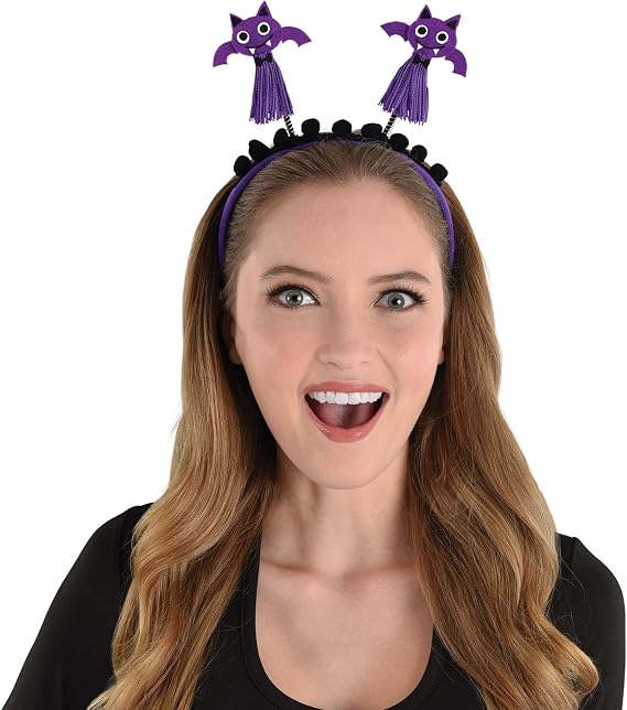 amscan Flying Tassel Bat Headbopper | Plastic | Purple | 1 Pc.