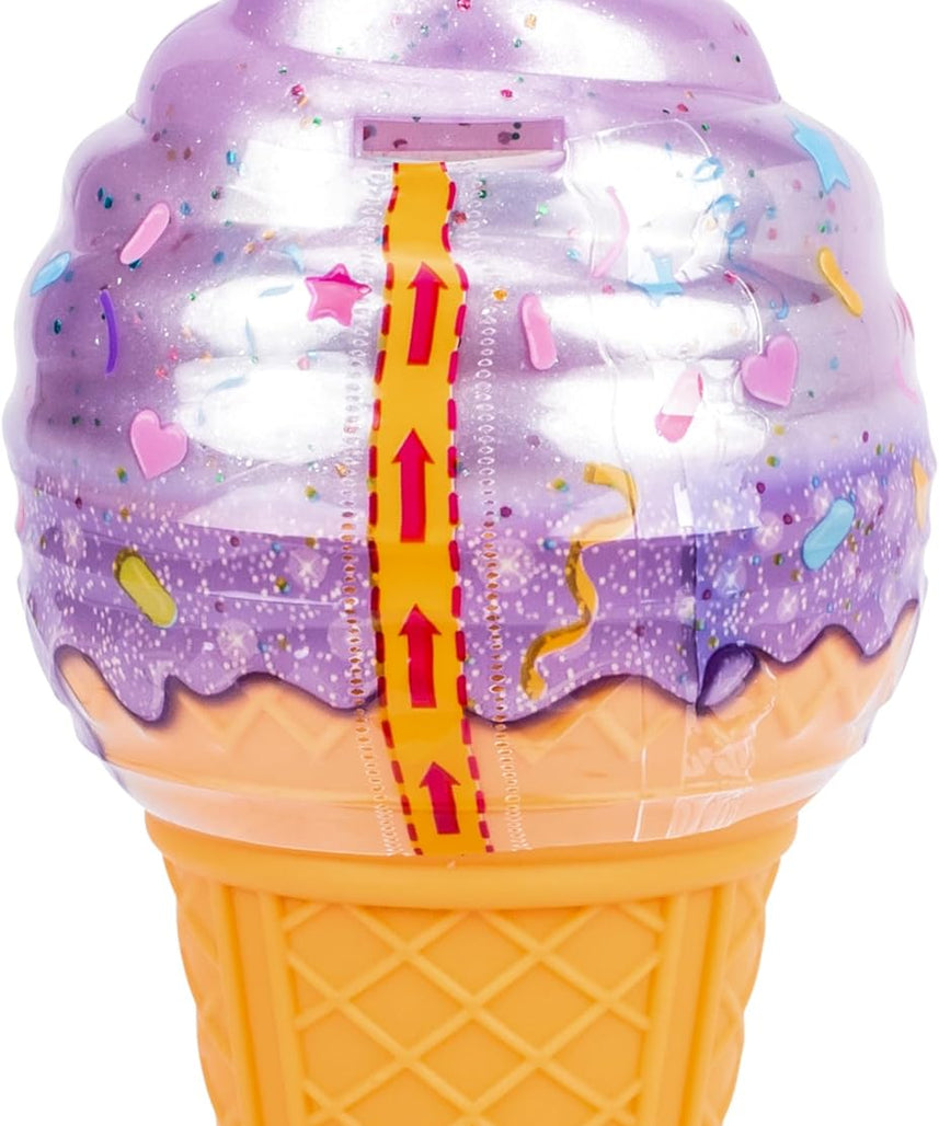 Cookeez Makery Yum Yumz Series-2 Single, Full of Fun and Full of Yum! Add Ingredients & Discover Super-Cute Scented Surprise Plush Pets Inside an Ice Cream Cone You Can Customize - Styles May Vary