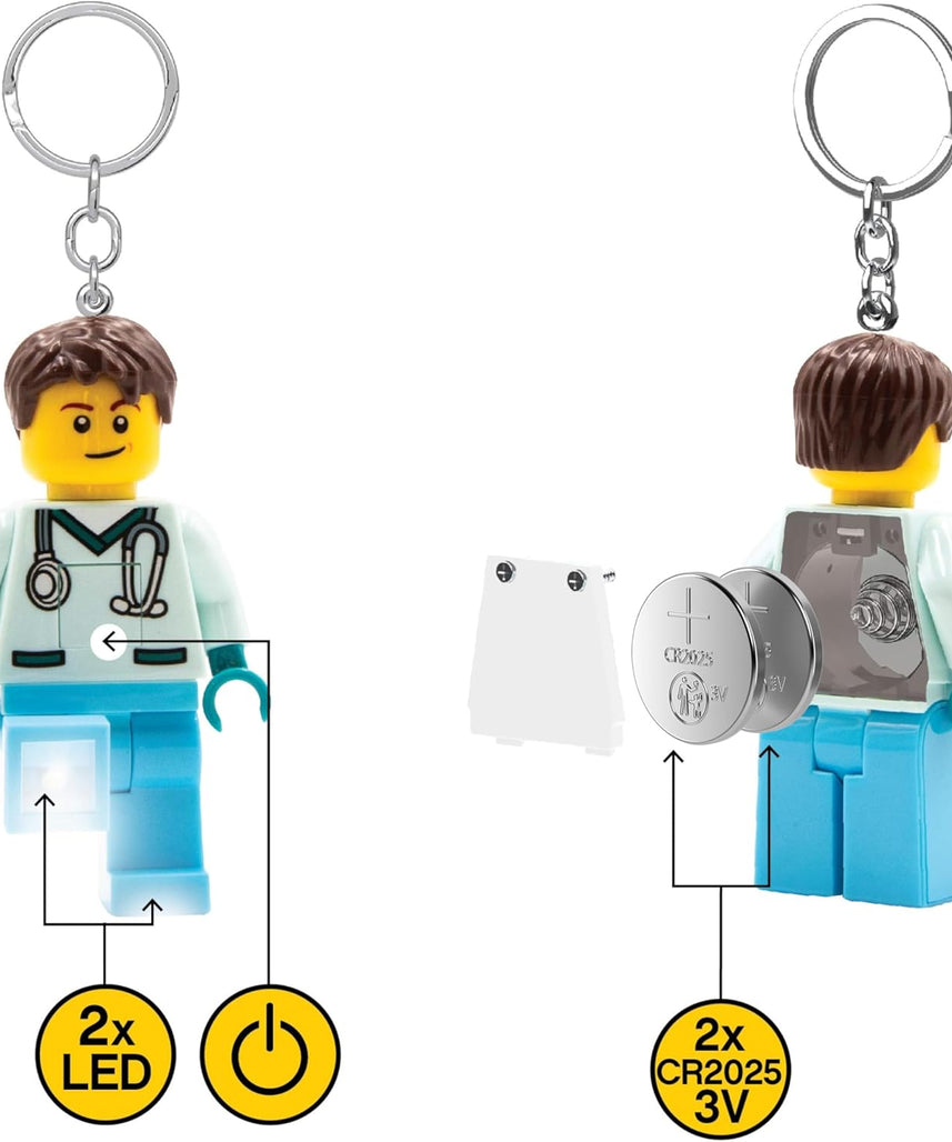 Lego IQ Minifigures Keychain Light Medical Profes_Male Nurse