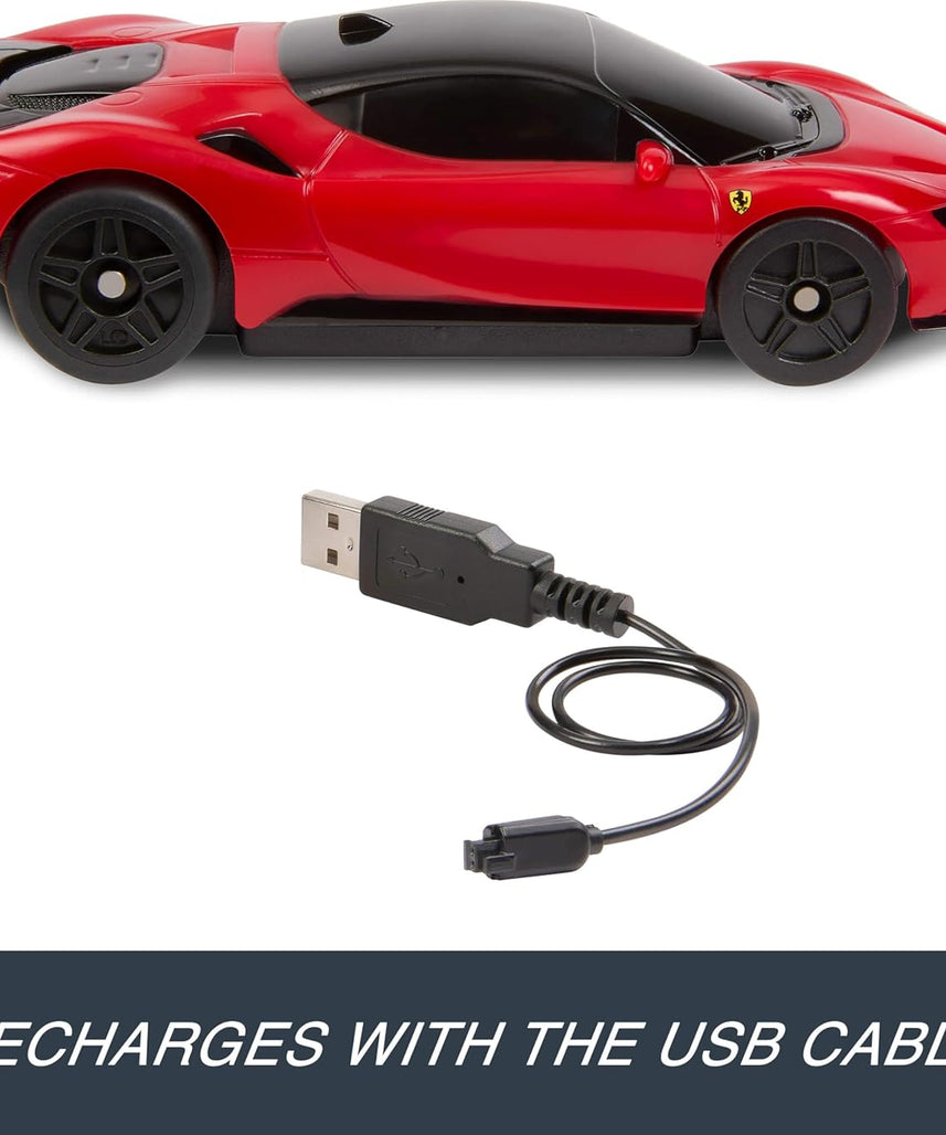 Hot Wheels RC 1:64 Ferrari SF90 Stradale Assetto Fiorano Battery-Powered Remote-Control Car