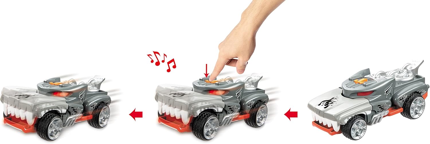 Hot Wheels Monster Action Hotweiler, Motorized Light & Sound Vehicle for Kids Ages 3+