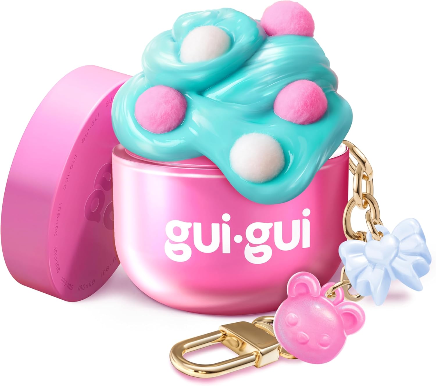 Gui Gui Slime Mini Single Pack Sensory Slime Toy, Pocket Sized DIY Slime Kit with Sparkly Charms, Scented Stretchy Slime & Surprise Collectible, 6 Years+
