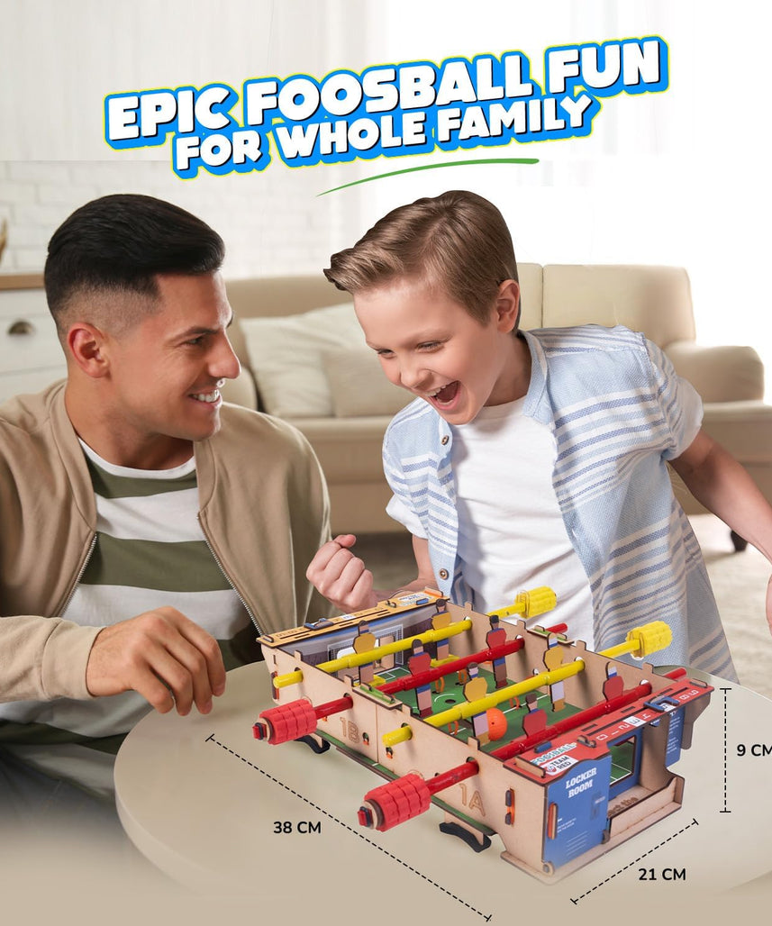 Smartivity DIY Foosball, Mini Football, Soccer Table Stem Educational Fun Toys, Educational & Construction Based Activity Game for Kids 6 to 14, Gifts for Boys & Girls