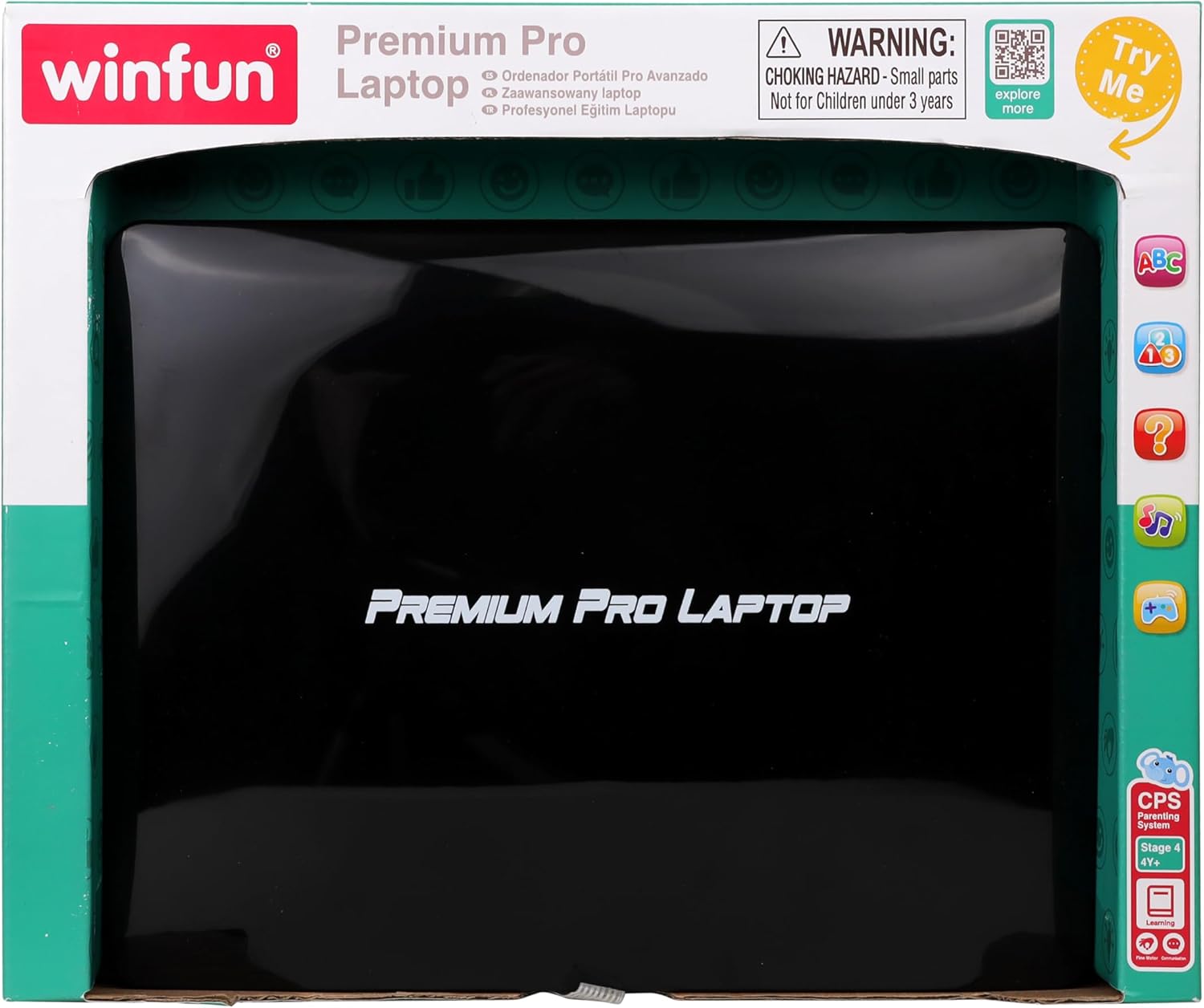 Winfun Premium Pro Laptop Educational Toy for Kids 3+ Years Interactive Learning Laptop with 60 Activities Teaching Letters Numbers Math Music & Games