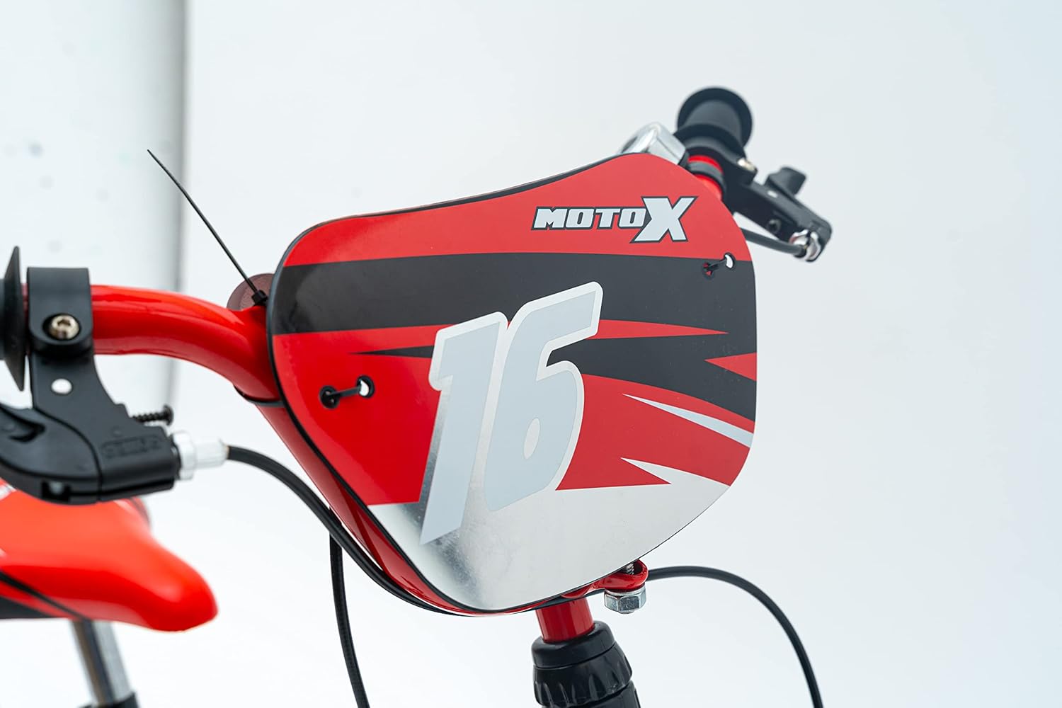 Huffy Moto X 16 Inch Kids Bike, Black, Unisex Youth Bicycle with Stabilisers, BMX Styling, Quick Connect Assembly, Ages 5-7