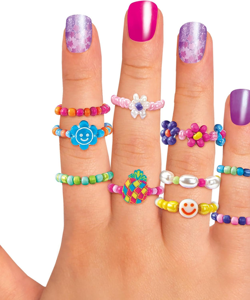 Shimmer and Sparkle A to Z Jewelry Making Kit, DIY Friendship Bracelets & Beaded Rings Set, Includes 950+ Beads, Kids Fashion Bracelet Maker, Creates Trendy Jewelry for Girls - Mutlicolor (65664)