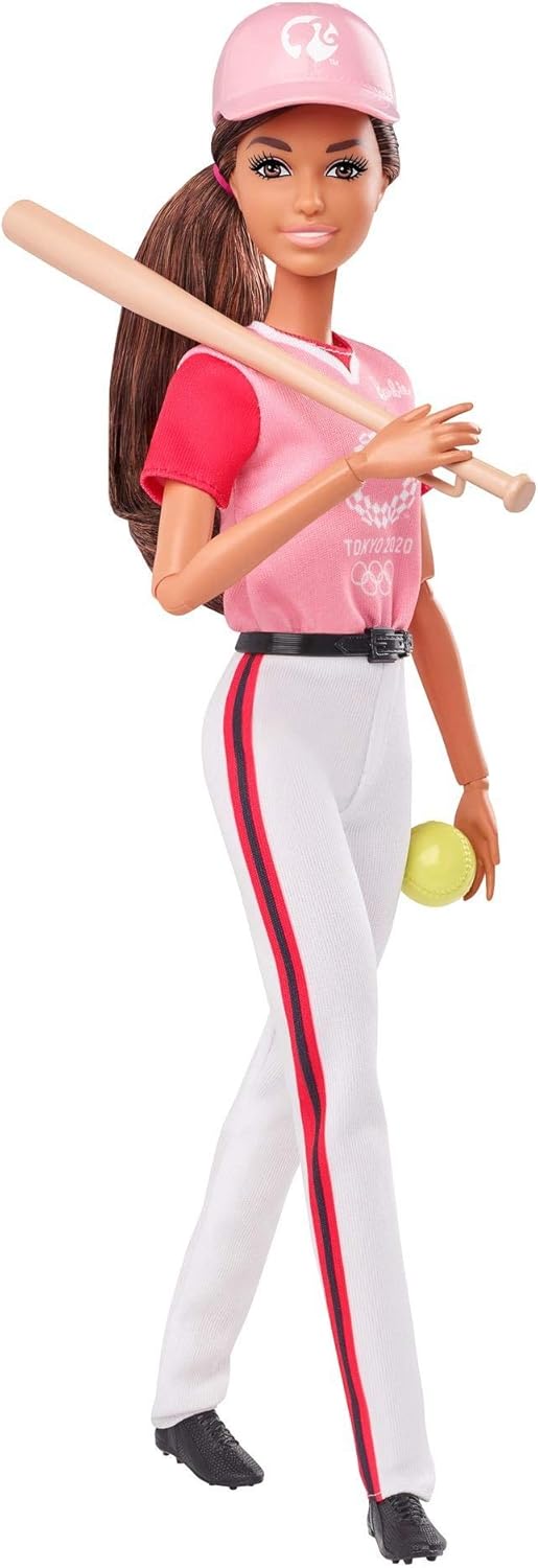 Barbie Tokyo 2020 Olympic Softball Doll Set - Uniform, Jacket, Medal & Accessories for Ages 3+