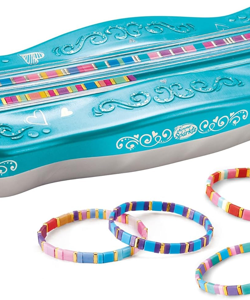 CRA-Z-ART Shimmer N Sparkle Fashion Bead Jewellery Studio Bracelet Maker Make your own tila bead jewellery Make your own friendship bracelets Jewellery Making Kit For girls aged 8 and Over