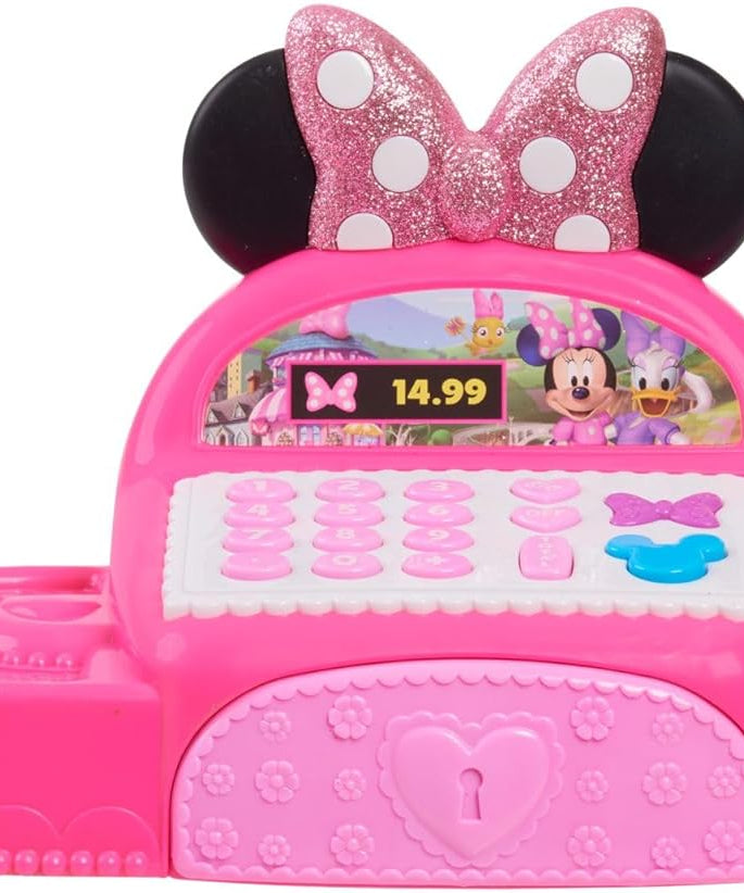 لعبة تسجيل نقدي ميني ماوس من ديزني جونيور مع أصوات، نقود وهمية، ماسح ضوئي للعب، ملحقات للأطفال من سن 3 سنوات فما فوق