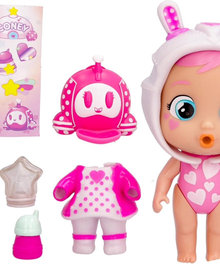 Cry Babies Magic Tears Stars Coney's House - 11+ Surprise Accessories, Doll | Kids Age 3+