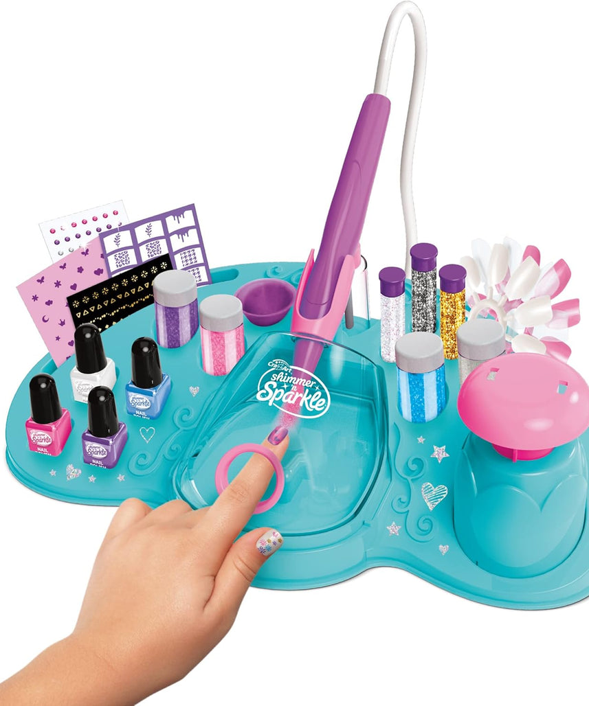 Cra-Z-Art Shimmer and Sparkle Airbrush Designer Nail Salon Kit, Multicolour