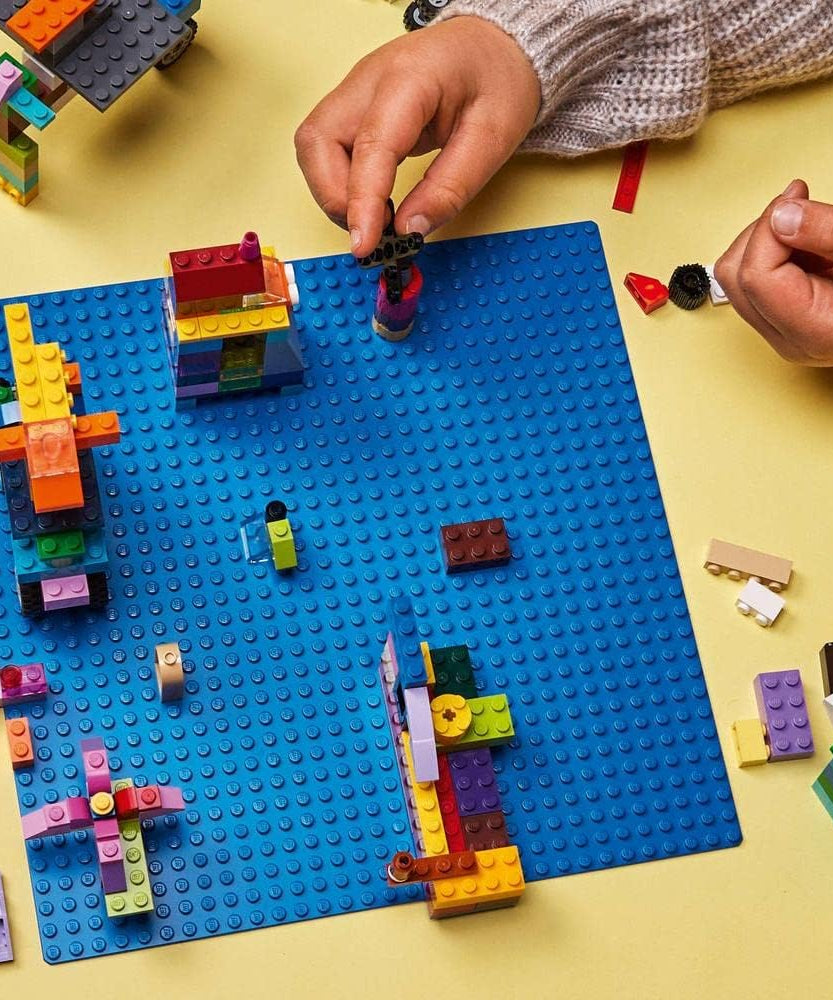 LEGO 11025 Classic Blue Baseplate, Construction Toy for Kids, Building Base, Square 32x32 Build and Display Board