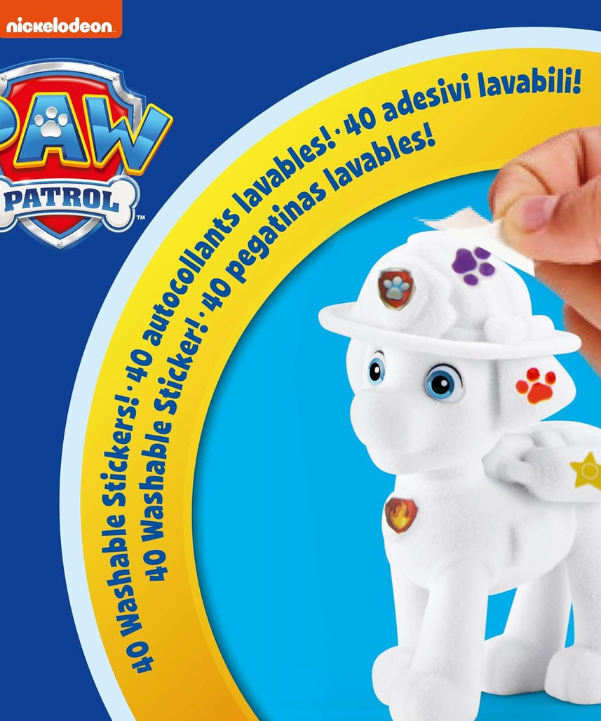 CRAYOLA - Washimals Paw Patrol Activity Set with 4 Puppies, 6 Washable Markers, 40 Stickers and Brush, Toy and Gift for Children, from 3 Years