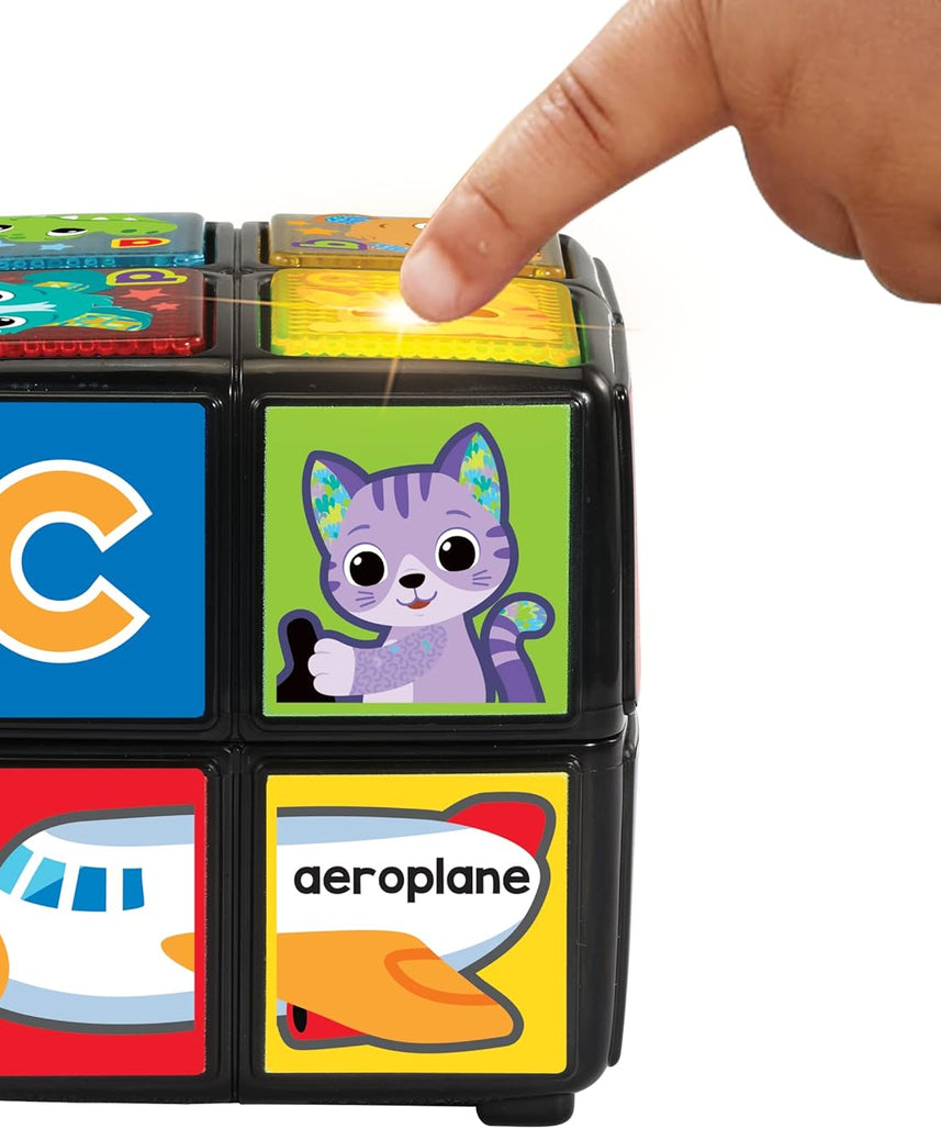 VTech Baby Twist & Teach Animal Cube Interactive Sensory Toy with Music Lights Colours Educational Learning Toy for Toddlers 18-36 Months Boys and Girls Includes Cube and Quick Start Guide Multicolor