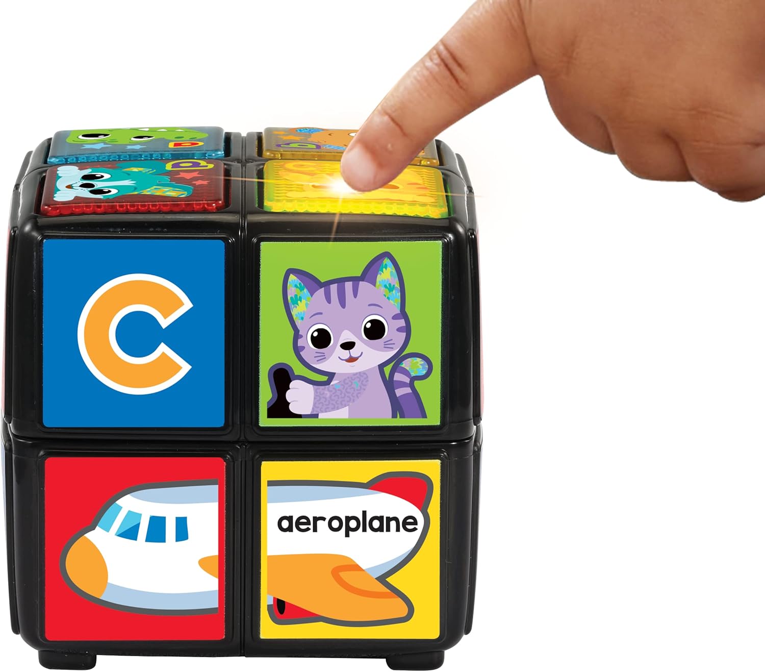 VTech Baby Twist & Teach Animal Cube Interactive Sensory Toy with Music Lights Colours Educational Learning Toy for Toddlers 18-36 Months Boys and Girls Includes Cube and Quick Start Guide Multicolor