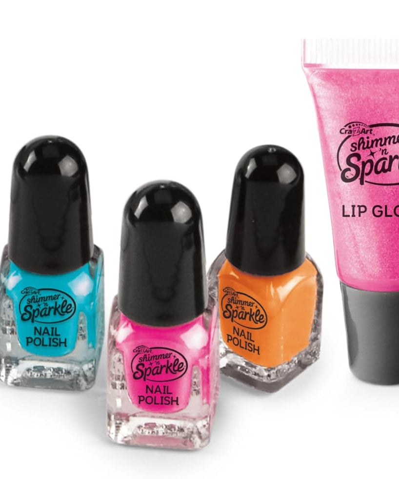 Shimmer N Sparkle Light-Up Beauty Studio, SNS-17346, Selfie Makeup Kit, Phone Holder, USB Charging, Girls Toy