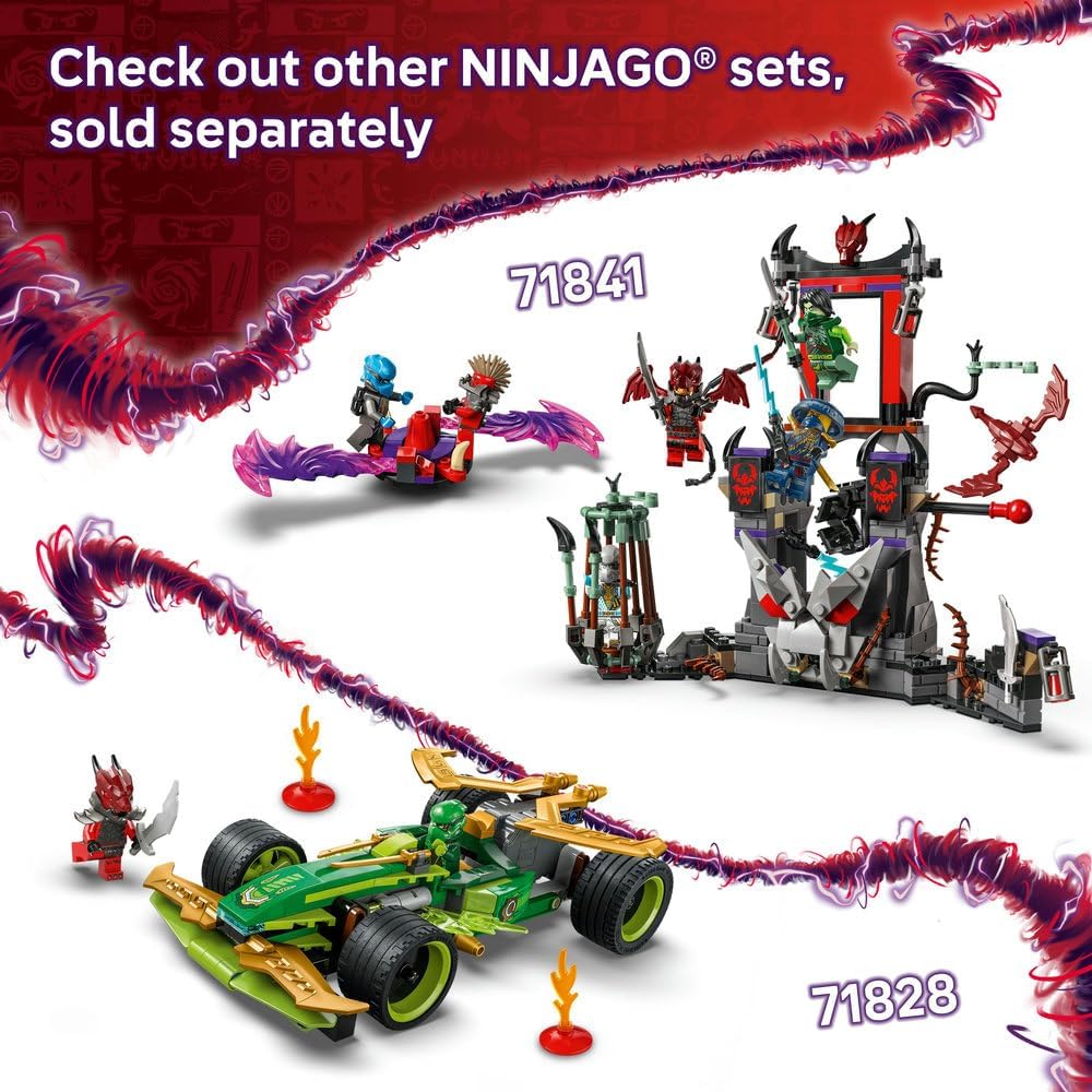 LEGO NINJAGO Dragon Spinjitzu Battle Pack Set with 2 Minifigures, Launchers & Flying Elements - Action Ninja Toy for 6+ Year Old Boys & Girls - Ramadan Gifts for Dragons Rising TV Show Fans - 71826