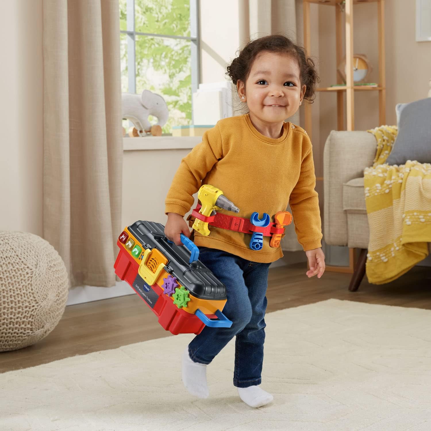 VTech Drill and Learn Toolbox Pro Interactive Learning Tool Set for Toddlers Multicolour 2+