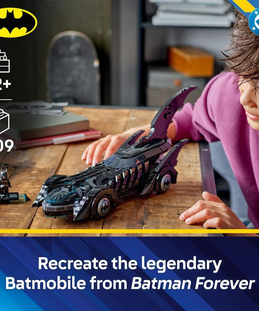 LEGO DC Batman Forever Batmobile - Super Hero Car Toy with a Minifigure - incl. an Opening Cockpit & Detailed Interior - Gift for 12+ Year Old Boys, Teenagers & Adult Fans - 76304