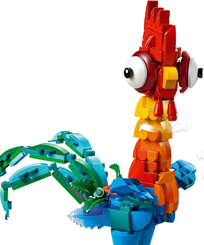 LEGO | Disney Moana 2 Heihei Building Toy - Play and Display Animal Figure with a Rotating Head, Posable Wings & Tail Feathers plus a Stand - Ramadan Gift for 9+ Year Old Girls - 43272