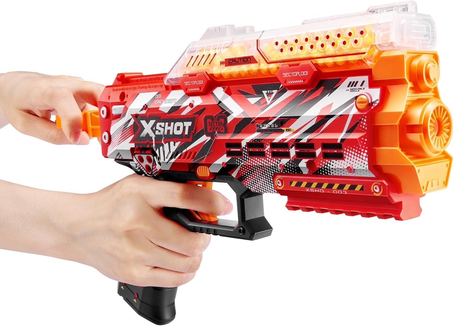 مسدس إكس شوت هايبر جل سيريز ١، ٣٠٠٠ جيليت، مسدس رغوة، زجاجة رذاذ، للأطفال والكبار، تنسيق حركة اليد والعين، ألعاب فيديو وألعاب خارجية، لا يحتاج إلى بطاريات