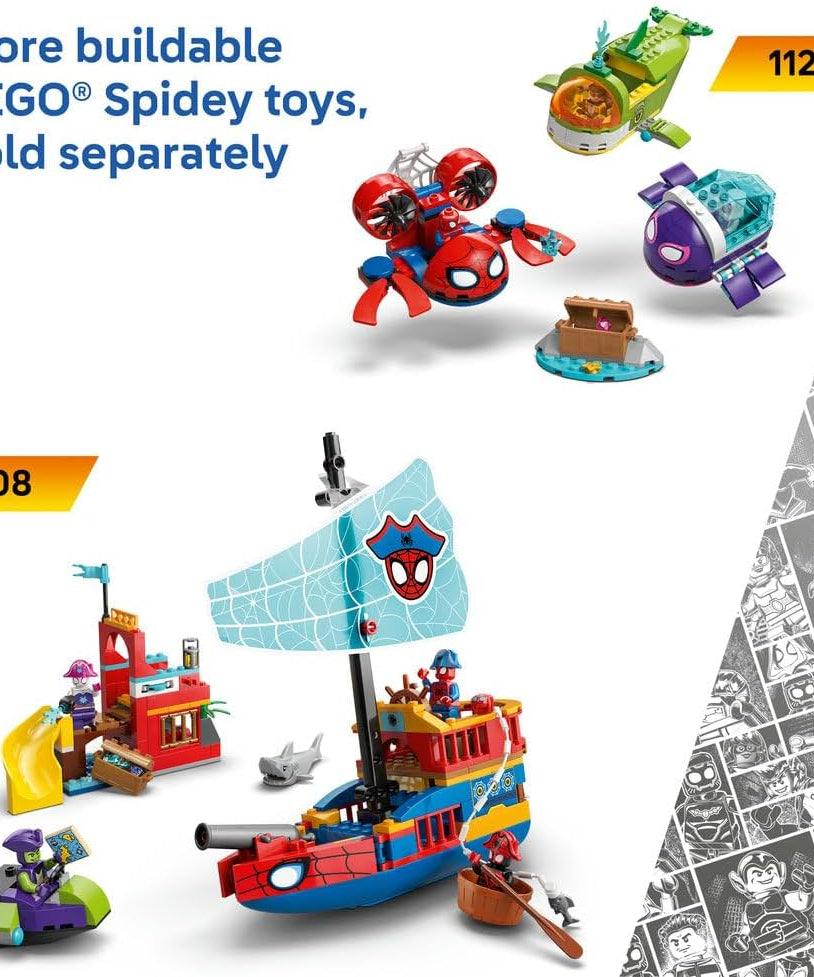 LEGO ǀ Marvel Spidey on his Motorcycle vs. Rhino - SuperHero Toy w/a Motorbike & 2 Minifigures - Gift for 4+ Year Old Boys and Fans of the Spidey and his Amazing Friends Show - 11206