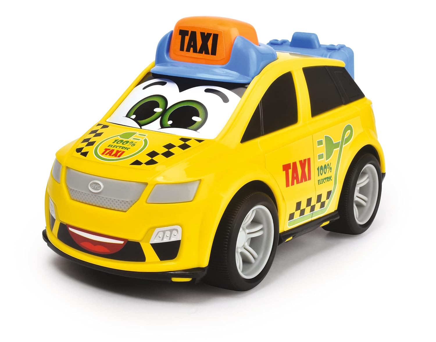 Dickie Toys 204112002 ABC Toddler Vehicles-One of Three Different Wind, Taxi, Fire Engine, Police Car, Ideal for Babies from 12 Months, Multicoloured