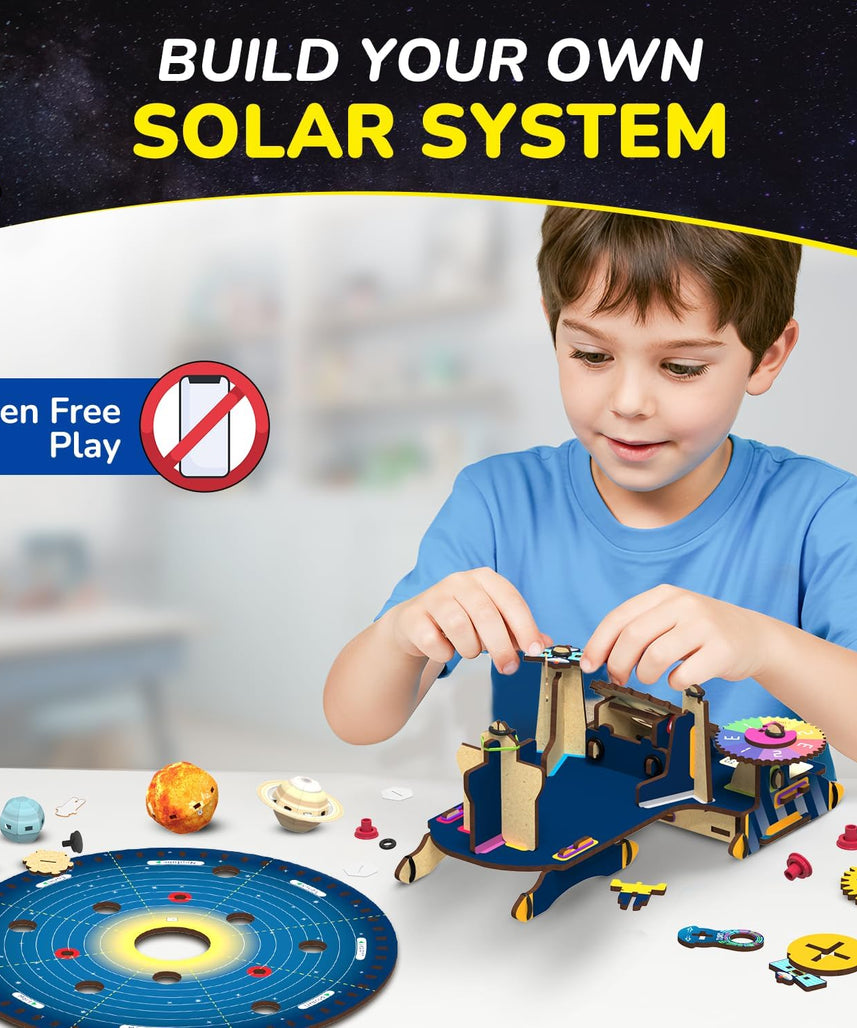 Smartivity DIY Solar System Kit | Gear-Driven Working Model of Planets | Birthday Gift for Boys & Girls 8-14 YearsI Build, Rotate & Explore Astronomy | Learn Solar System & Science Facts