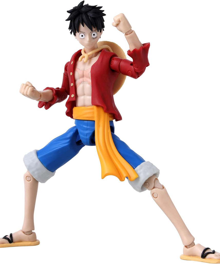 Bandai Anime Heroes One Piece Monkey D Luffy Renewal Version 6.5 Inch Action Figure Anime Collectible Toy for Kids and Fans
