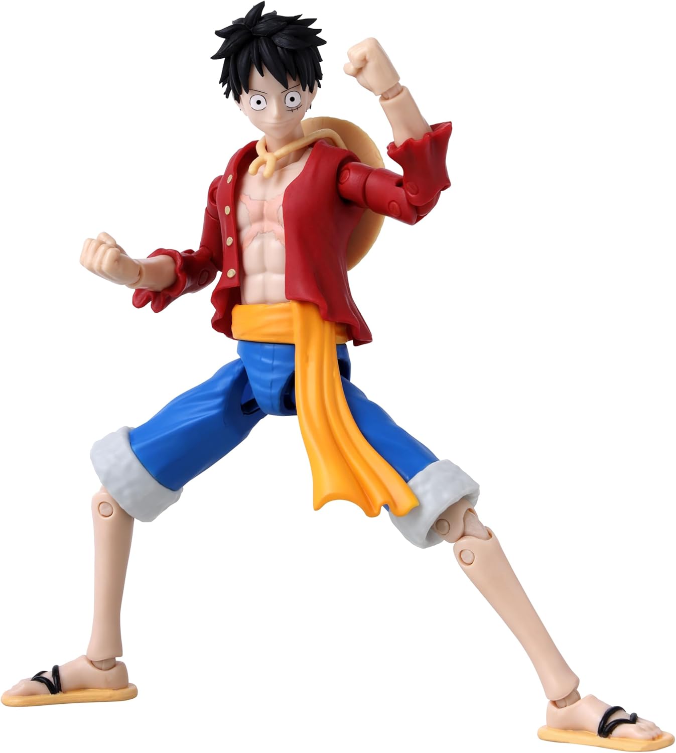 Bandai Anime Heroes One Piece Monkey D Luffy Renewal Version 6.5 Inch Action Figure Anime Collectible Toy for Kids and Fans