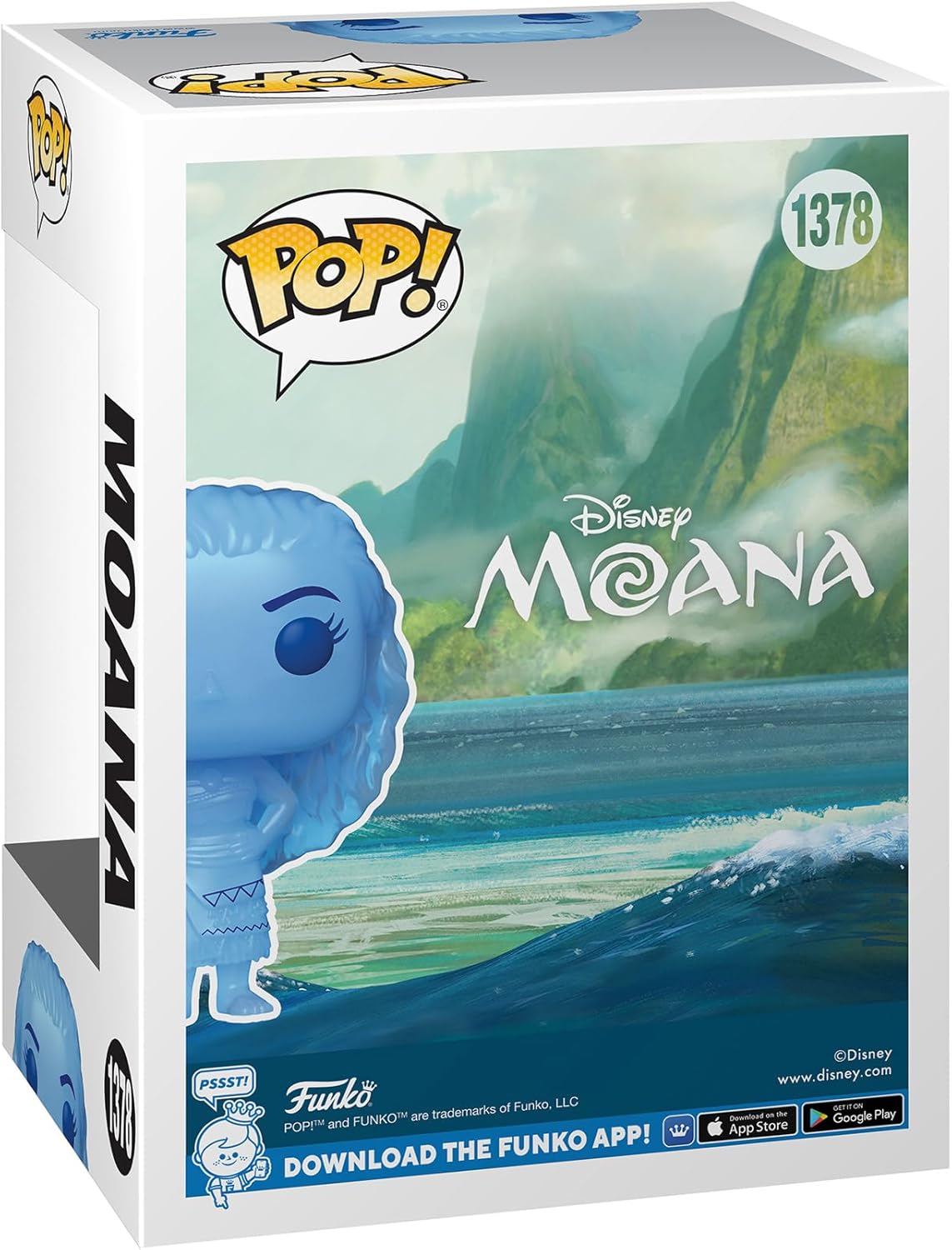 Funko Pop! Disney: Moana - Moana - 1/6 Odds for Rare Chase Variant - Translucent - Glow In the Dark - Collectable Vinyl Figure - Gift Idea - Official Merchandise - Toys for Kids & Adults