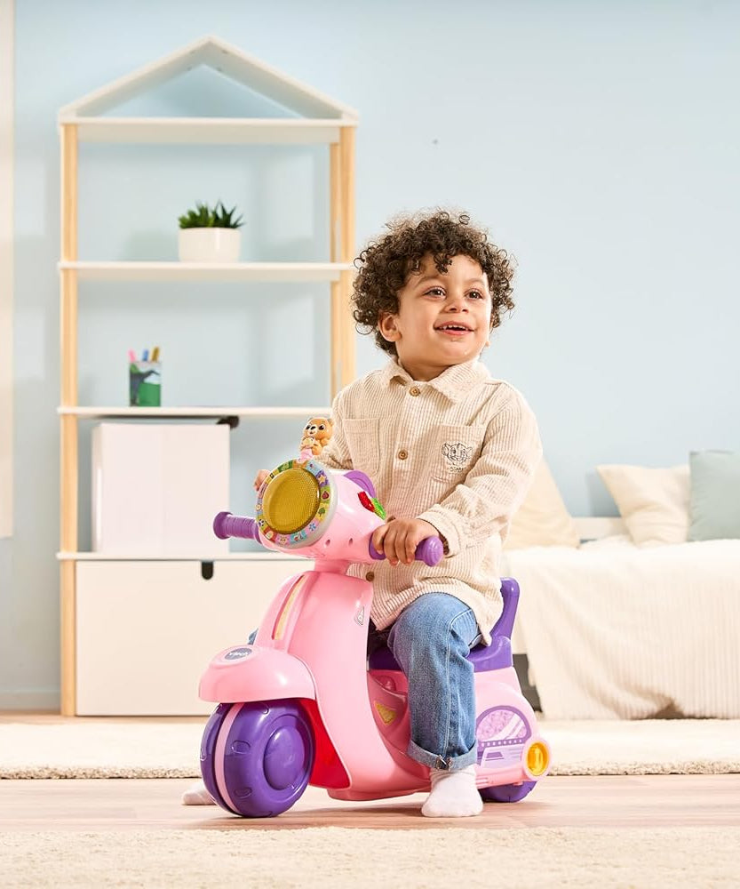 VTech Baby 2-in-1 Ride & Balance Scooter – Pink, Toddler Trike & Balance Bike with Lights, Music, and Educational Play, Ages 12–36 Months