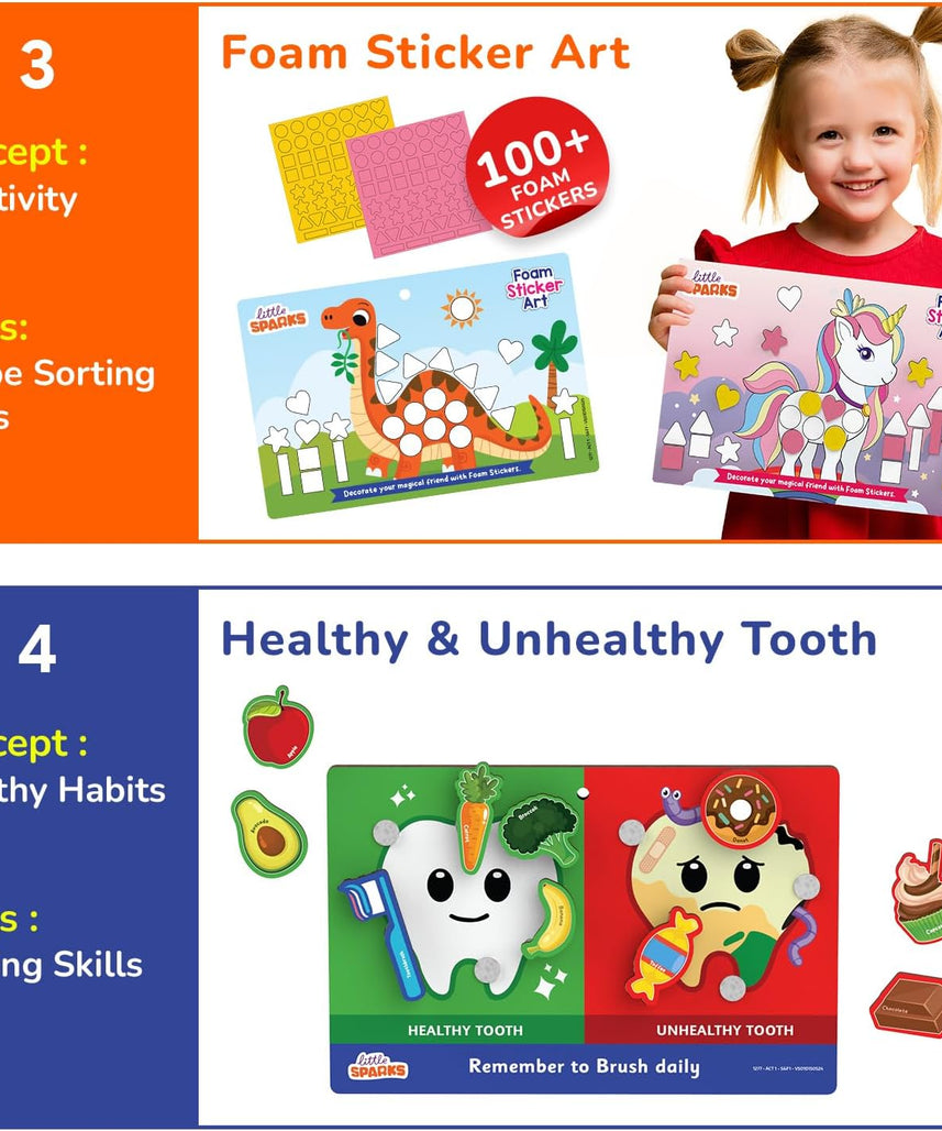 Smartivity Montessori Play & Learn Educational Kit for Kids Aged 3-5, Hands-On Cognitive and Motor Skill Development Toy, Multicolor