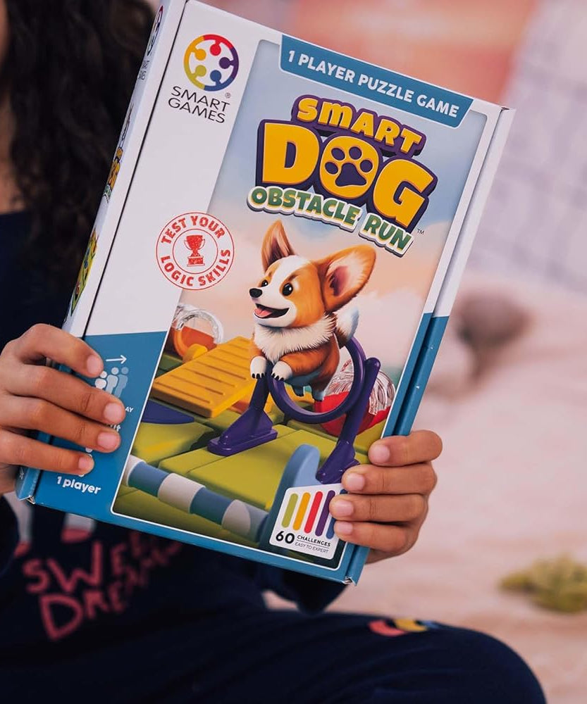 SmartGames Smart Dog Obstacle Course, Brain Teaser Puzzle with 60+ Challenges, STEM Educational Toy for Kids 7+