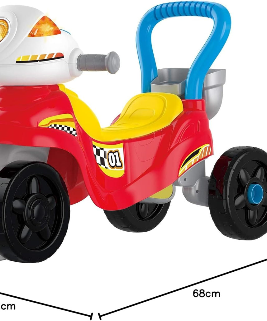 VTech 3-In-1 Ride with Me Motorbike, Baby Walker for Toddlers, Interactive Toy for Sensory Play, Educational Learning Games with Music, Ride On Toys for Role-Play, Suitable for 12 Months +