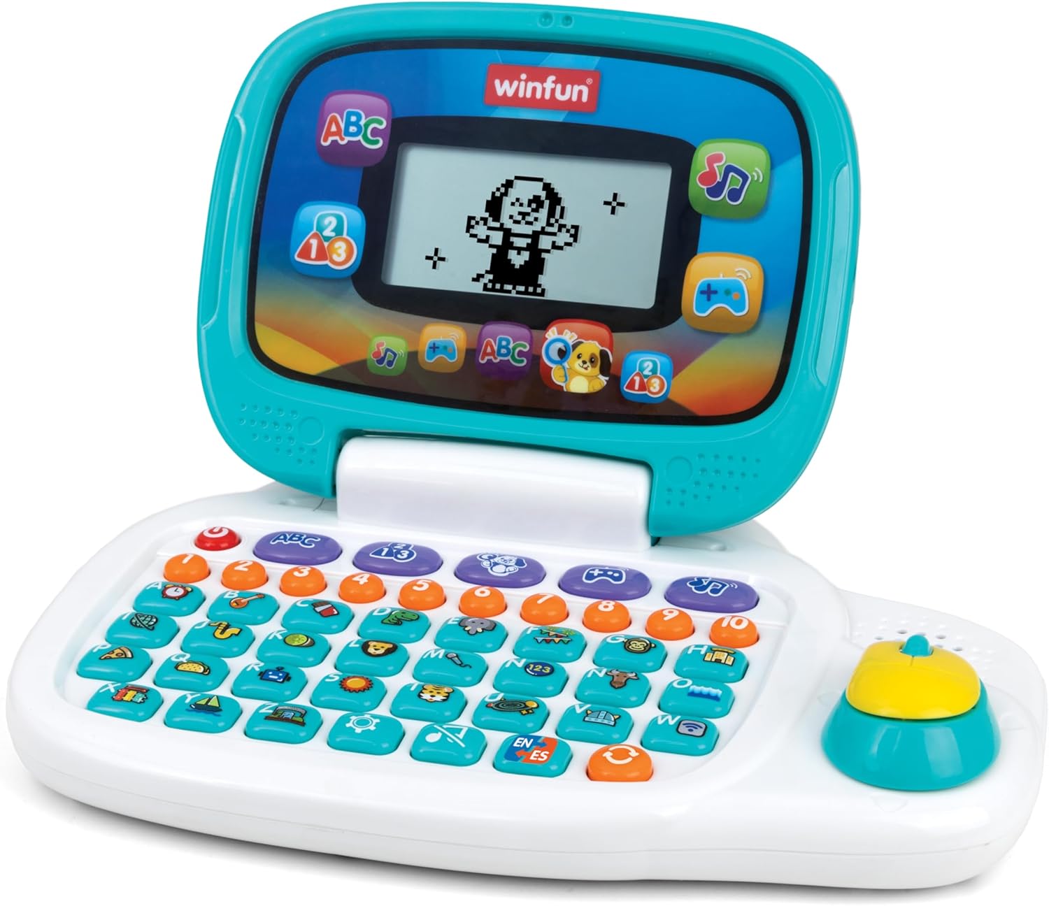 Winfun Lets Learn Bilingual Kids Laptop for Preschoolers Age 3 and Up Educational Toy in English and Spanish with LCD Screen and Interactive Games