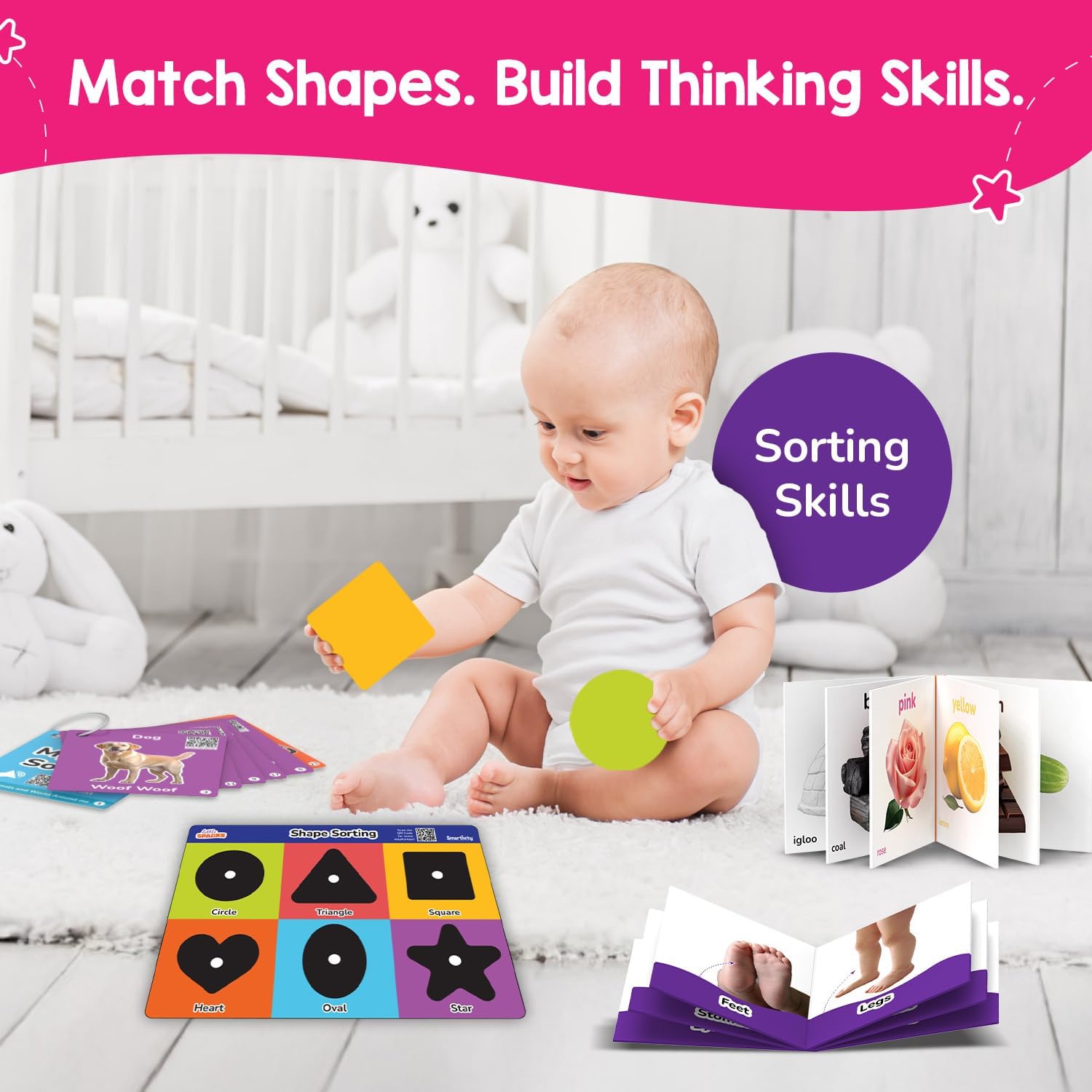 Smartivity 5-in-1 Montessori Play Box for 1+ Years – Educational Activities for Toddlers, Brain-Boosting Toy for Motor, Shape, and Matching Skills