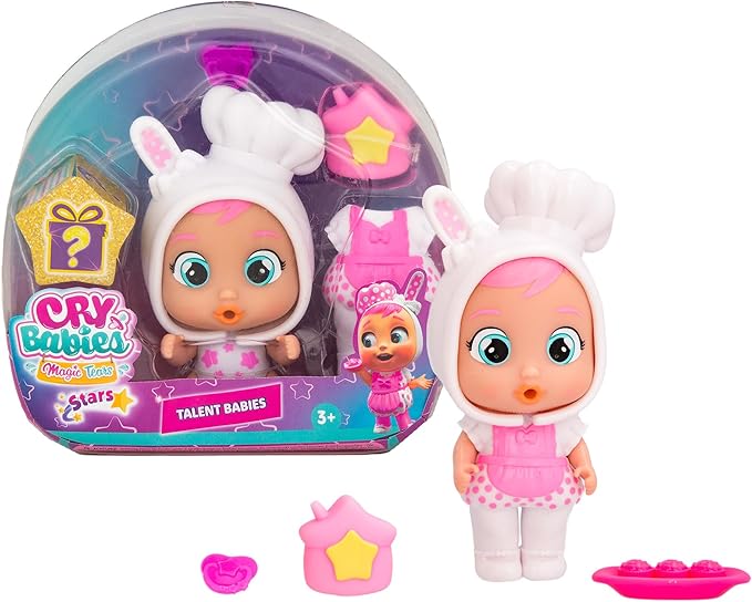 CRY Babies Magic Tears Talent Babies, Coney - 6+ Surprises, Accessories, Great Gift for Kids Ages 3