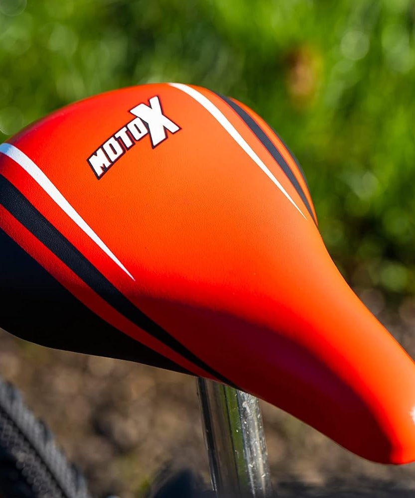 Huffy Moto X 16 Inch Kids Bike, Black, Unisex Youth Bicycle with Stabilisers, BMX Styling, Quick Connect Assembly, Ages 5-7