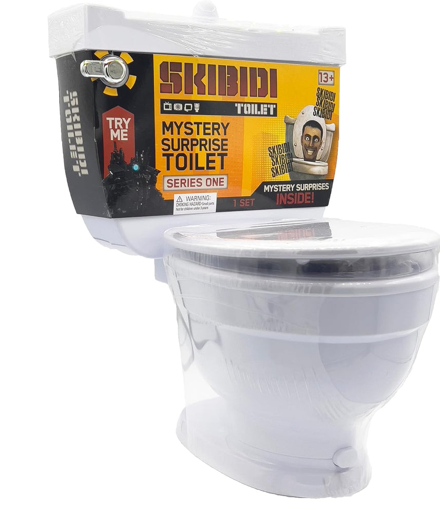 SKIBIDI TOILET Mystery Set, Collectible Action Figure Toy for Boys and Girls 13+, Spring-Loaded Pop-Up Head, Try-Me Flushing Sound, Interactive Surprise Figures, Tabletop Fun